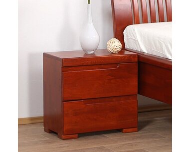 Nočný stolík z masívu, 2-zásuvkový F133, masív buk
