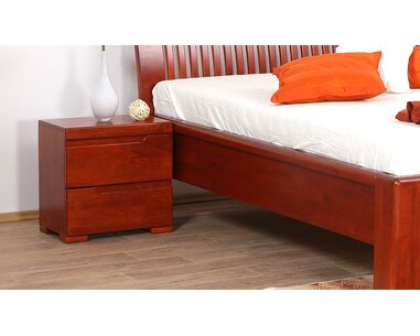 Nočný stolík z masívu, 2-zásuvkový F133, masív buk