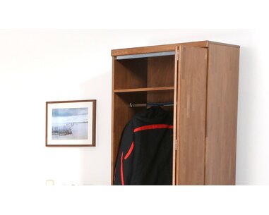 Šatní skříň - celošatní F153, masiv buk