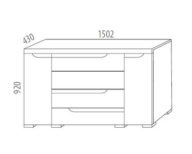 Komoda kombinovaná F152