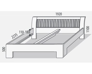Manželská postel z masivu SOFIA F114