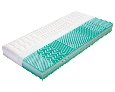 Tvrdší zdravotní BIO matrace KORFU, 19cm, 125kg,  studená pěna - 7 zón Tvrdší zdravotní BIO matrace KORFU, 19cm, 125kg,  studená pěna - 7 zón