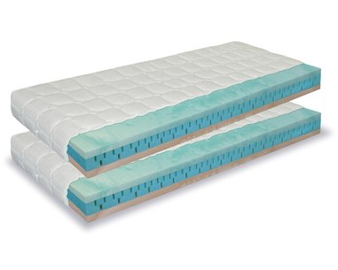 Středně tvrdá zdravotní matrace PATRNER BIOGREEN 1+1 Zdarma, 24cm, 130kg, BIO pěna - 7 zón Středně tvrdá zdravotní matrace PATRNER BIOGREEN 1+1 Zdarma, 24cm, 130kg, BIO pěna - 7 zón