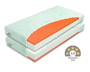 Středně tvrdá zdravotní matrace BROOKLYN SOFT 1+1 Zdarma, 20cm, 90x210cm, 130kg, líná pěna