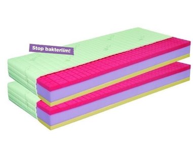 Měkká antibakteriální matrace ANTIBACTERIAL VISCO VAKUO 1+1 Zdarma, 80x200cm, 130kg  - pohled č. 1