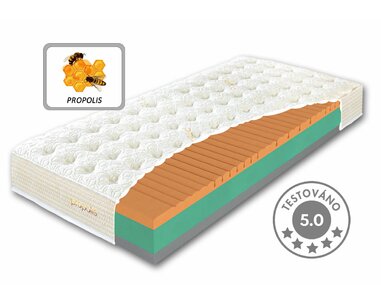 Prémiová ortopedická matrace PROPOLIS MAX, 25cm, 150kg, studená pěna Prémiová ortopedická matrace PROPOLIS MAX, 25cm, 150kg, studená pěna