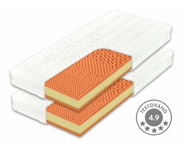 Tvrdší zdravotní matrace BEZVA BINGO HARD 1+1 Zdarma, 20cm, 130kg, líná pěna Tvrdší zdravotní matrace BEZVA BINGO HARD 1+1 Zdarma, 20cm, 130kg, líná pěna