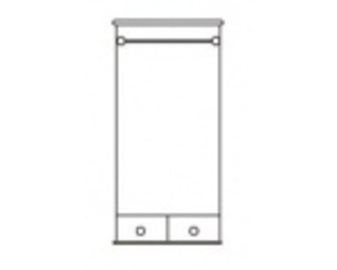 Skříň dvoudvéřová šatní DREW SF 122 - detail