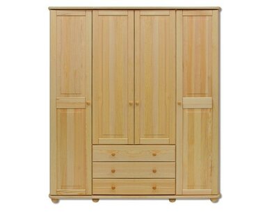 Skříň čtyřdvéřová šatní DREW SF-129 z masivní borovice  