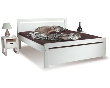 Zvýšená postel z masivu RHINO II. senior A0548B 160x200, smrk - bílá Zvýšená postel z masivu RHINO II. senior A0548B 160x200, smrk - bílá