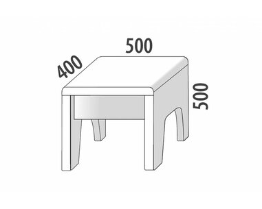 Noční stolek se zásuvkou F321/BC - masiv buk