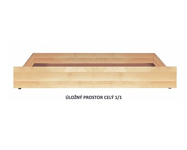 Úložný prostor celý 1/1 pod postele BW, masiv buk Úložný prostor celý 1/1 pod postele BW, masiv buk