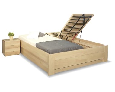 Zvýšená válenda s úložným prostorem Rocco, 160x200, 180x200, masiv buk Zvýšená válenda s úložným prostorem Rocco, 160x200, 180x200, masiv buk