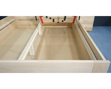 Zvýšená válenda s úložným prostorem Rocco, 160x200, 180x200, masiv buk