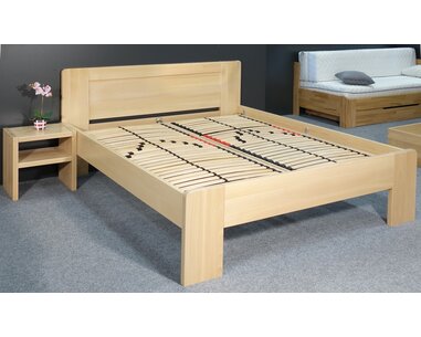 Zvýšená postel z masivu Dan, 160x200, 180x200, masiv buk