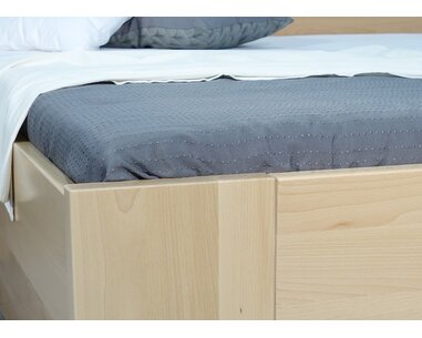 Zvýšená postel s úložným prostorem Matěj, 80x200, 90x200, masiv buk