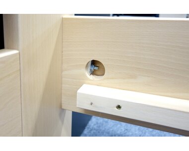 Postel z masivu s úložným prostorem Justina, 140x200, masiv buk