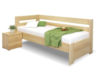 Rohová zvýšená postel Valentin-Levá, 80x200, 90x200 cm, masiv buk Rohová zvýšená postel Valentin-Levá, 80x200, 90x200 cm, masiv buk