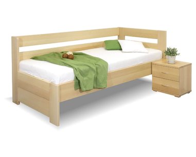 Rohová zvýšená postel Valentin-Pravá, 80x200, 90x200 cm, masiv buk Rohová zvýšená postel Valentin-Pravá, 80x200, 90x200 cm, masiv buk