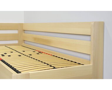 Zvýšená postel Valentin-Levá, 120x200 cm, masiv buk