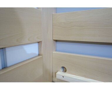 Zvýšená postel Valentin-Levá, 120x200 cm, masiv buk