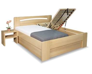 Zvýšená postel s úložným prostorem Riči, 180x220, masiv buk Zvýšená postel s úložným prostorem Riči, 180x220, masiv buk