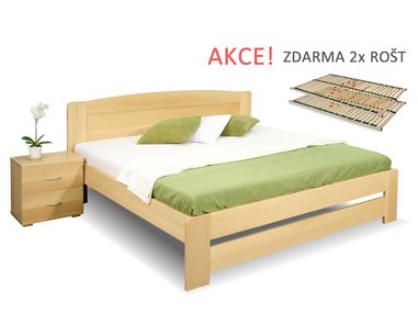 Postel s rošty Justina, 180x220cm, masiv buk Postel s rošty Justina, 180x220cm, masiv buk