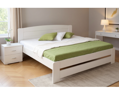 Postel z masivu Justina,  masiv buk - bílá