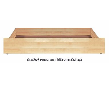 Úložný prostor 3/4 pod postele BW, masiv smrk Úložný prostor 3/4 pod postele BW, masiv smrk