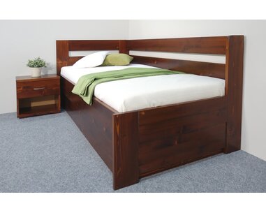 Zvýšená postel s úložným prostorem Valentin, 90x200 cm - Levá