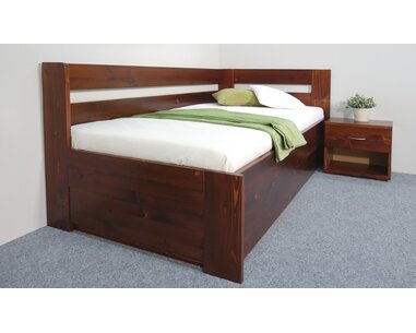 Postel s úložným prostorem Valentin, 120x200 cm - Pravá