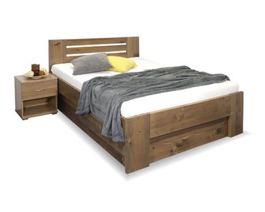 Zvýšená postel ROSA, s úložným prostorem, masiv smrk, 120x200 Zvýšená postel ROSA, s úložným prostorem, masiv smrk, 120x200