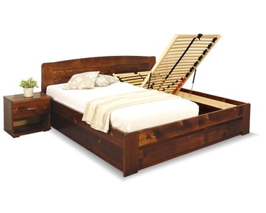 Postel z masivu s úložným prostorem Justina, 180x220cm, masiv smrk Postel z masivu s úložným prostorem Justina, 180x220cm, masiv smrk