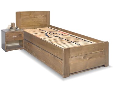 Postel s úložným prostorem Mark, 80x200, 90x200, masiv smrk