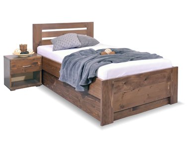 Zvýšená postel s úložným prostorem Rita, masiv smrk, 80x200, 90x200 Zvýšená postel s úložným prostorem Rita, masiv smrk, 80x200, 90x200