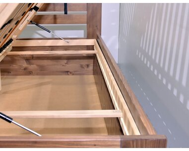 Zvýšená postel s úložným prostorem Rita, 120x200, masiv smrk