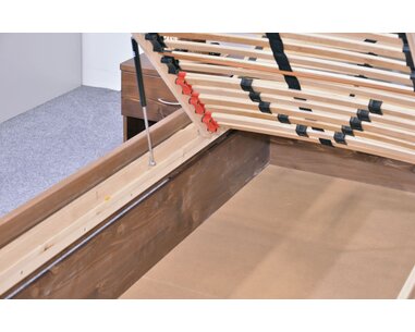Zvýšená postel s úložným prostorem Rita, 120x200, masiv smrk