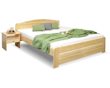 Dřevěná postel jednolůžko LADA, 120x200cm, masiv borovice Dřevěná postel jednolůžko LADA, 120x200cm, masiv borovice