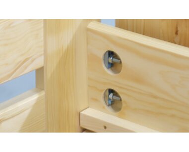 Dřevěná postel dvoulůžko Barča, masiv borovice