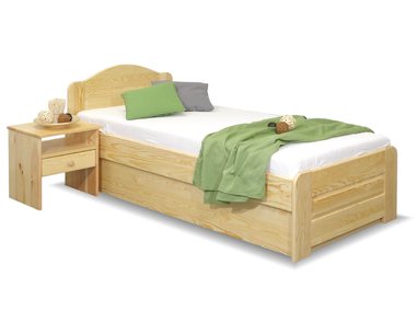 Postel jednolůžko s úložným prostorem LADA, 120x220cm, masiv borovice Postel jednolůžko s úložným prostorem LADA, 120x220cm, masiv borovice