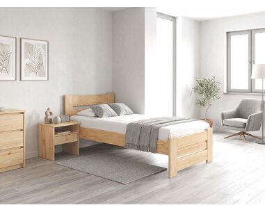 Postel jednolůžko Hanka, masiv borovice, 90x210cm - pohled č. 2