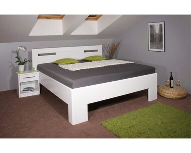 Manželská postel z masivu VAREZZA 5 senior 160x200, 180x200, masiv buk, bílá