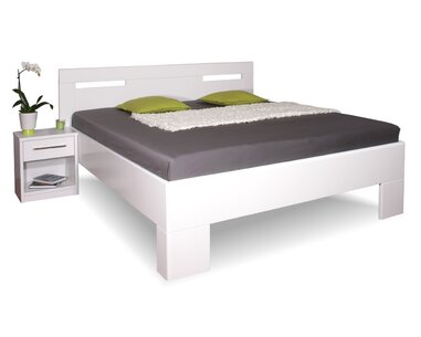 Zvýšená postel s úložným prostorem VAREZZA 5 senior 160x200, 180x200, masiv buk, bílá