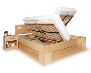 Manželská postel s úložným prostorem VAREZZA 6A 160x210, masiv buk Manželská postel s úložným prostorem VAREZZA 6A 160x210, masiv buk