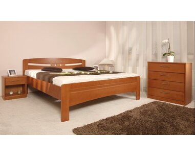Zvýšená postel z masivu  EVITA 6,  160x200, 180x200, masiv buk