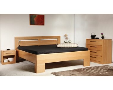 Manželská postel z masivu VAREZZA 3, masiv buk