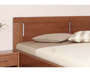 Manželská postel s úložným prostorem DELUXE 3, masiv buk