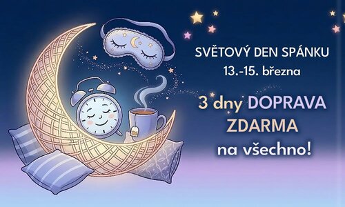 DEN SPÁNKU - Doprava ZDARMA na všechno 13-15.3.2026!