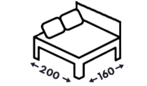 Postele s bočním čelem 160x200 Postele s bočním čelem 160x200