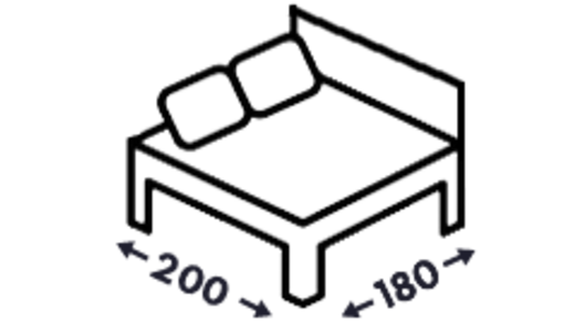 Postele s bočním čelem 180x200 Postele s bočním čelem 180x200